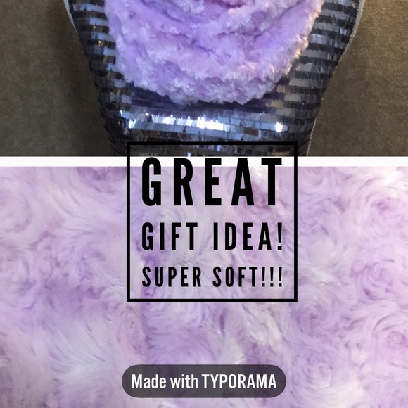 LAVENDER CUSTOM MADE FAUX FUR PLUSH SCARF NWOT - Picture 5 of 6